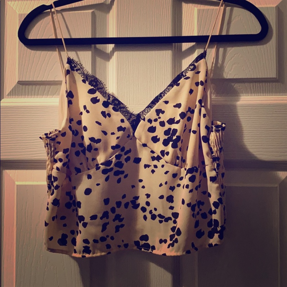 Polka dot crop top.